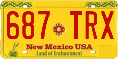 NM license plate 687TRX