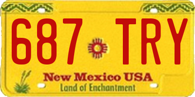 NM license plate 687TRY