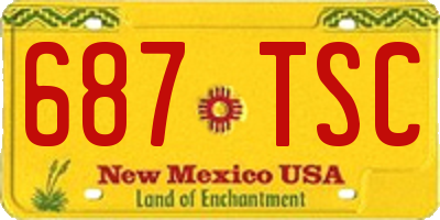 NM license plate 687TSC