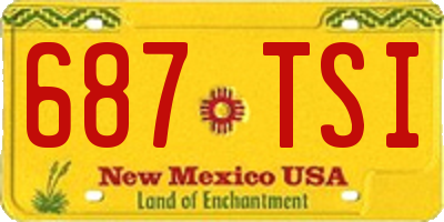 NM license plate 687TSI