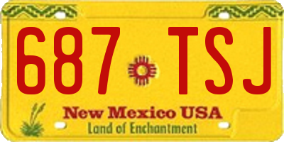 NM license plate 687TSJ