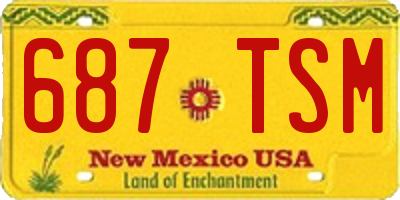 NM license plate 687TSM