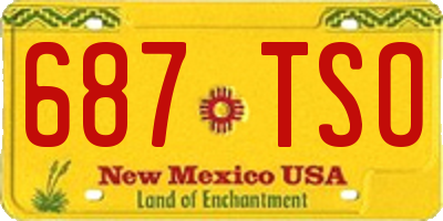 NM license plate 687TSO
