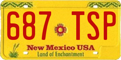 NM license plate 687TSP