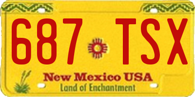 NM license plate 687TSX