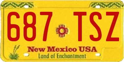NM license plate 687TSZ