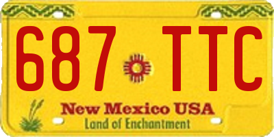 NM license plate 687TTC