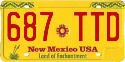 NM license plate 687TTD