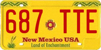 NM license plate 687TTE