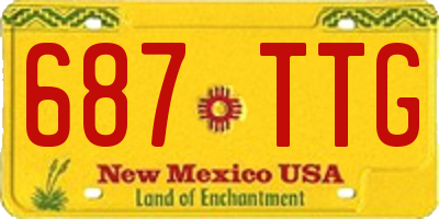 NM license plate 687TTG