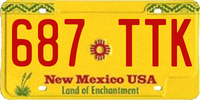 NM license plate 687TTK