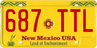 NM license plate 687TTL