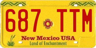 NM license plate 687TTM