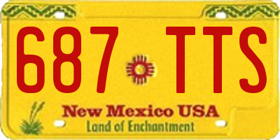 NM license plate 687TTS