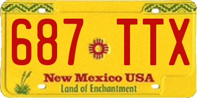 NM license plate 687TTX