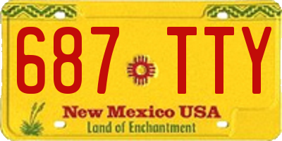 NM license plate 687TTY