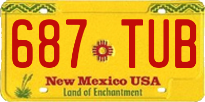 NM license plate 687TUB