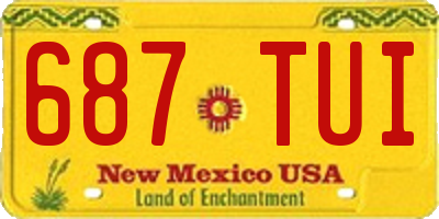 NM license plate 687TUI