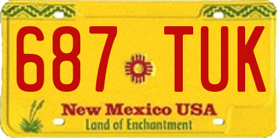 NM license plate 687TUK