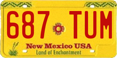 NM license plate 687TUM