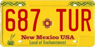 NM license plate 687TUR