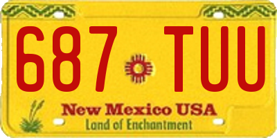 NM license plate 687TUU