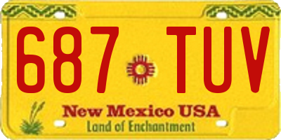NM license plate 687TUV