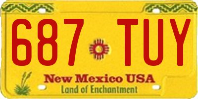 NM license plate 687TUY