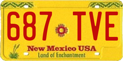NM license plate 687TVE