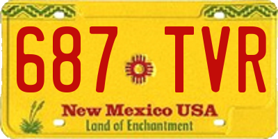 NM license plate 687TVR