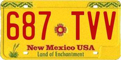 NM license plate 687TVV