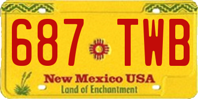 NM license plate 687TWB