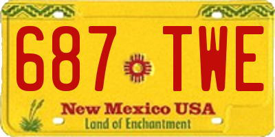 NM license plate 687TWE