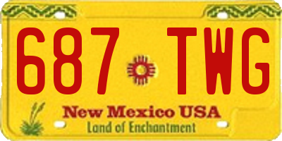 NM license plate 687TWG
