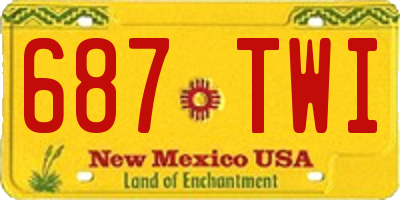 NM license plate 687TWI