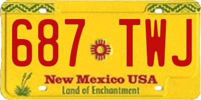 NM license plate 687TWJ