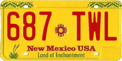 NM license plate 687TWL