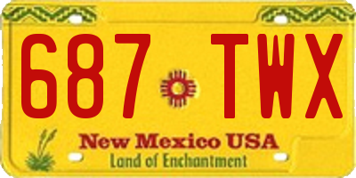 NM license plate 687TWX