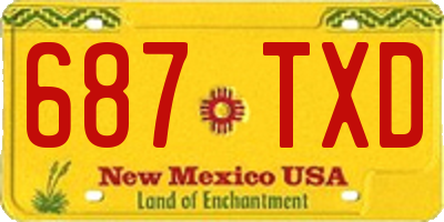 NM license plate 687TXD