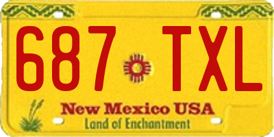 NM license plate 687TXL