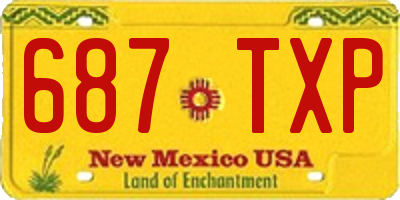 NM license plate 687TXP
