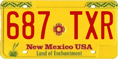 NM license plate 687TXR