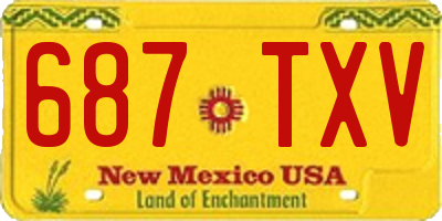 NM license plate 687TXV