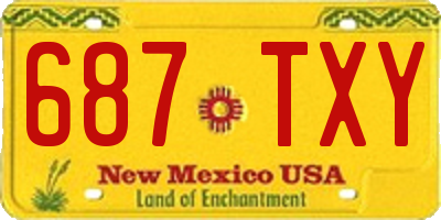 NM license plate 687TXY
