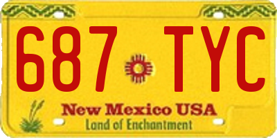 NM license plate 687TYC