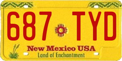 NM license plate 687TYD