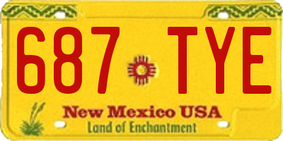 NM license plate 687TYE