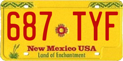 NM license plate 687TYF