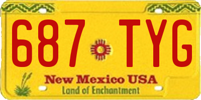 NM license plate 687TYG