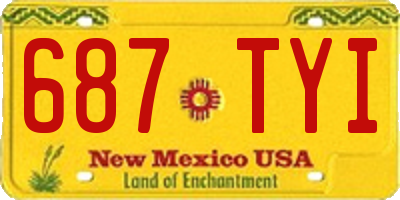 NM license plate 687TYI